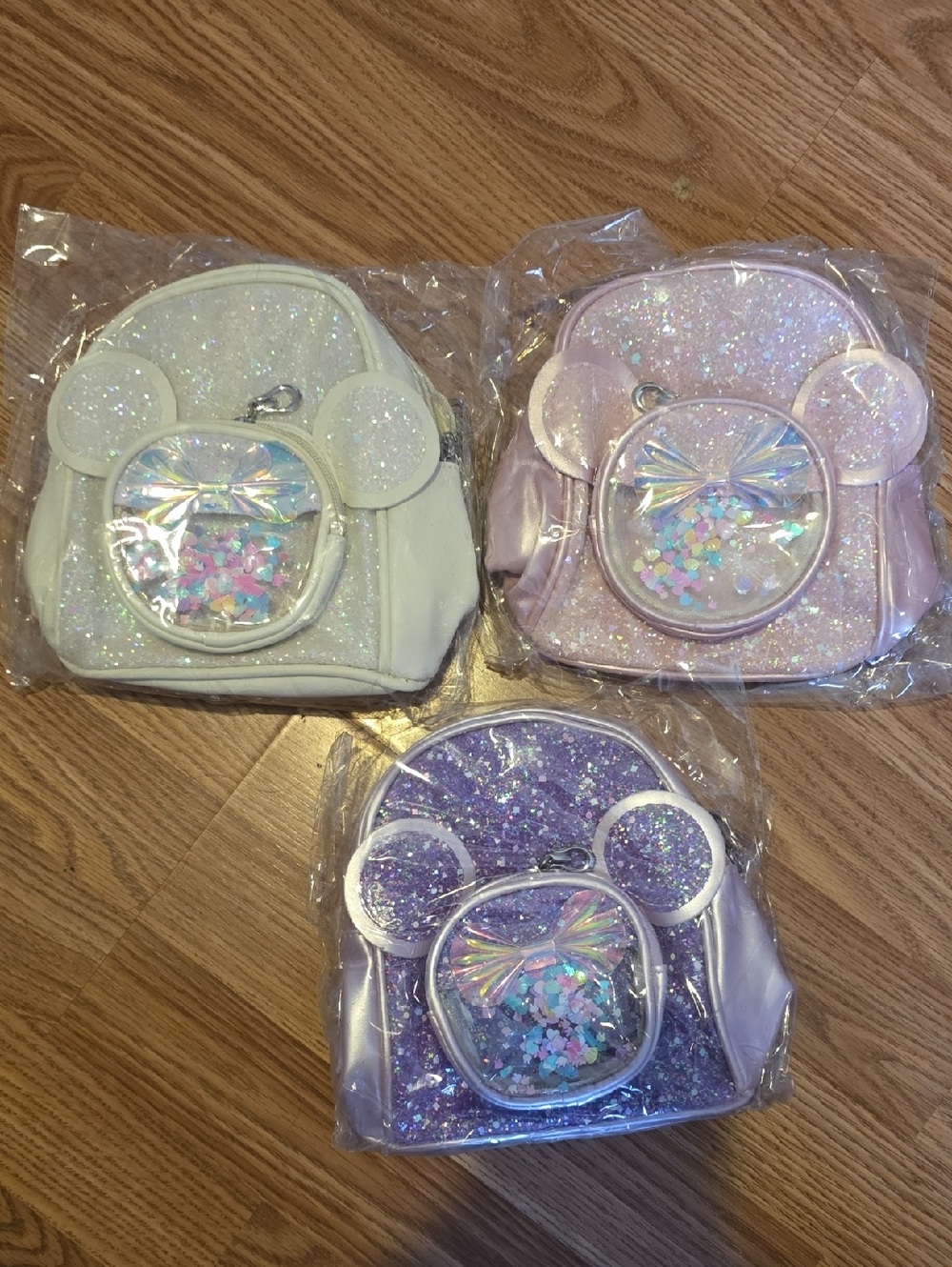 Kids Sparkle Minnie Mouse Mini Backpack - Pink, White & Purple